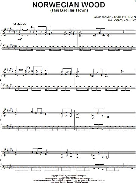 open zoom image for Norwegian Wood (This Bird Has Flown) - Piano Solo, New, Main