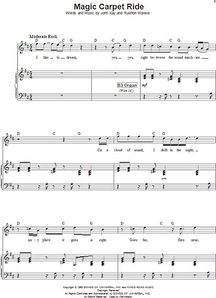 open zoom image for Magic Carpet Ride - Piano Vocal, New, Main
