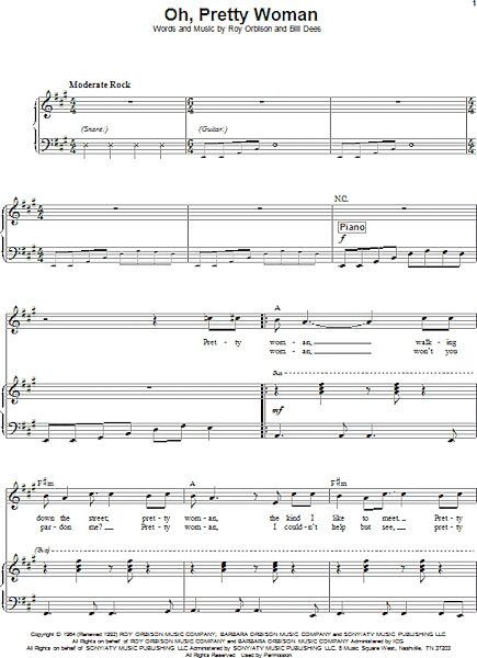 open zoom image for Oh, Pretty Woman - Piano Vocal, New, Main