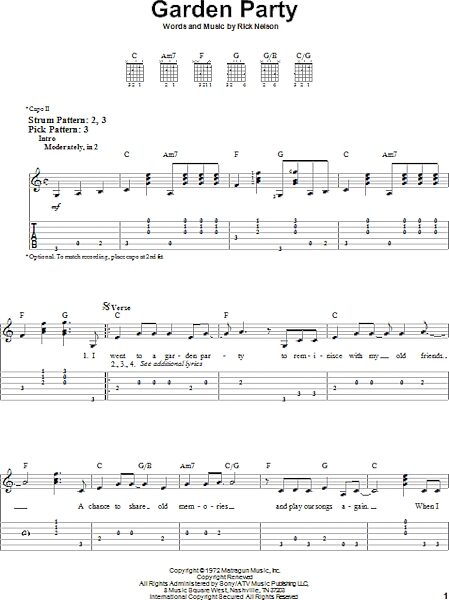 open zoom image for Garden Party - Easy Guitar with TAB, New, Main