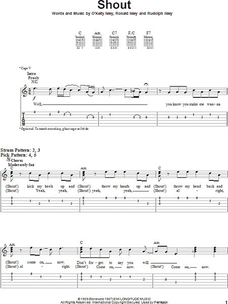 open zoom image for Shout - Easy Guitar with TAB, New, Main