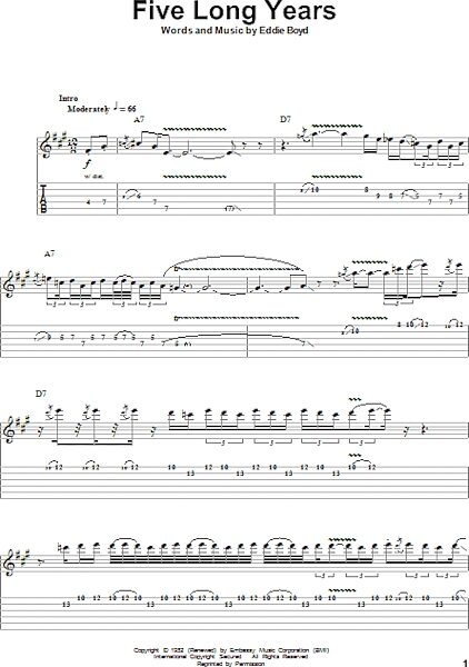 open zoom image for Five Long Years - Guitar Tab Play-Along, New, Main