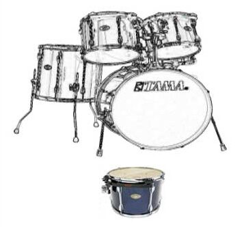 open zoom image for Tama RD522D Rockstar 5-Piece Shell Kit, Midnight Blue