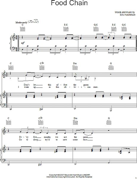 open zoom image for Food Chain - Piano/Vocal/Guitar, New, Main