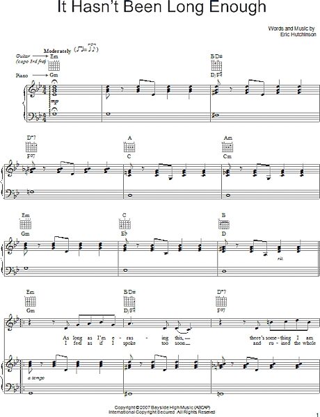 open zoom image for It Hasn't Been Long Enough - Piano/Vocal/Guitar, New, Main