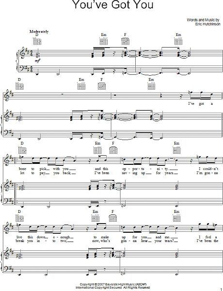 open zoom image for You've Got You - Piano/Vocal/Guitar, New, Main