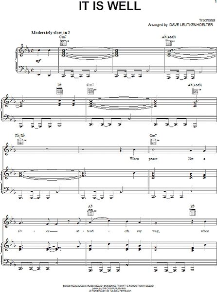 open zoom image for It Is Well - Piano/Vocal/Guitar, New, Main
