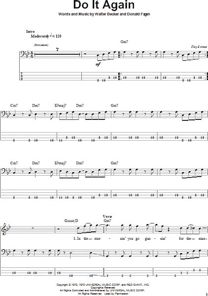 open zoom image for Do It Again - Bass Tab, New, Main