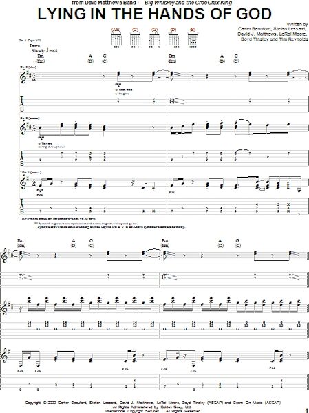 open zoom image for Lying In The Hands Of God - Guitar TAB, New, Main