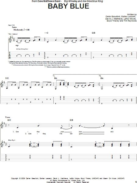 open zoom image for Baby Blue - Guitar TAB, New, Main