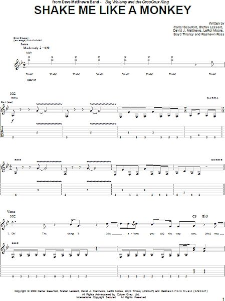 open zoom image for Shake Me Like A Monkey - Guitar TAB, New, Main