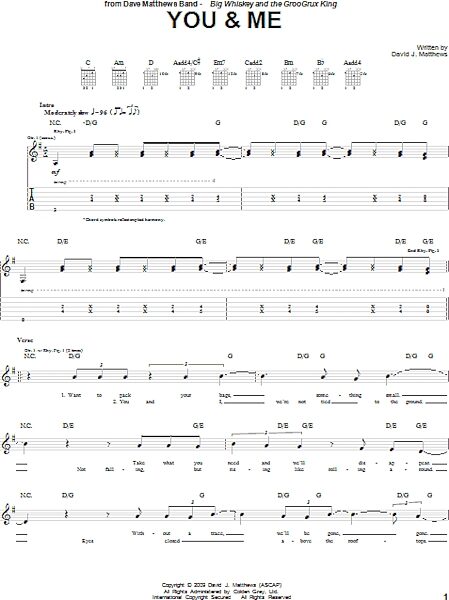 open zoom image for You & Me - Guitar TAB, New, Main