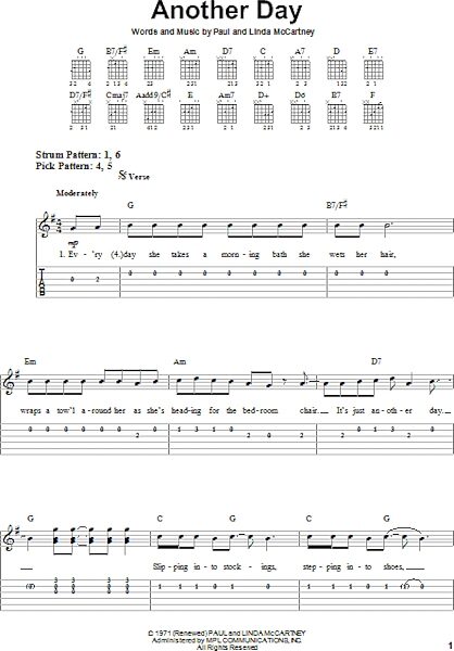 open zoom image for Another Day - Easy Guitar with TAB, New, Main