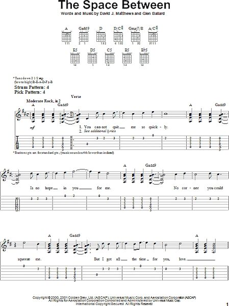open zoom image for The Space Between - Easy Guitar with TAB, New, Main