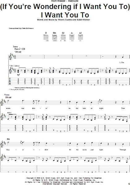 open zoom image for (If You're Wondering If I Want You To) I Want You To - Guitar TAB, New, Main