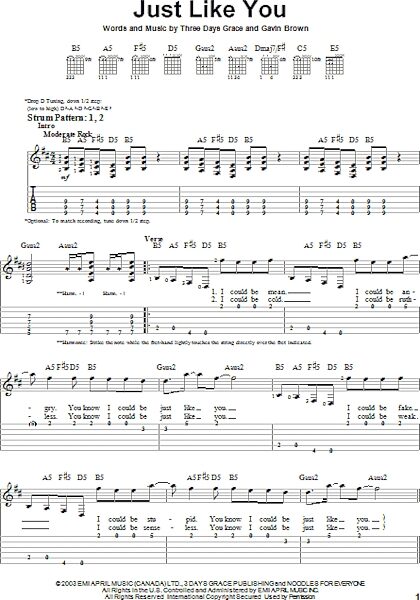 open zoom image for Just Like You - Easy Guitar with TAB, New, Main