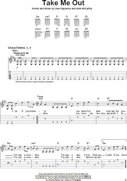 open zoom image for Take Me Out - Easy Guitar with TAB, New, Main