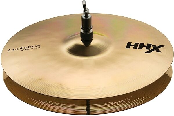 open zoom image for Sabian HHX Evolution Hi-Hat Cymbals, Pair, Brilliant Finish, 13 inch, Angled Front