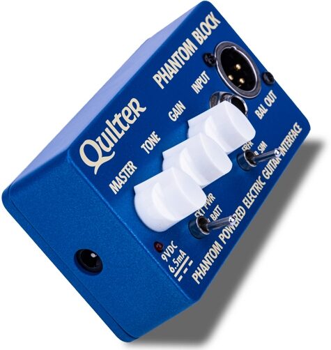 open zoom image for Quilter Phantom Block Electric Guitar Direct Box, New, Angled Side