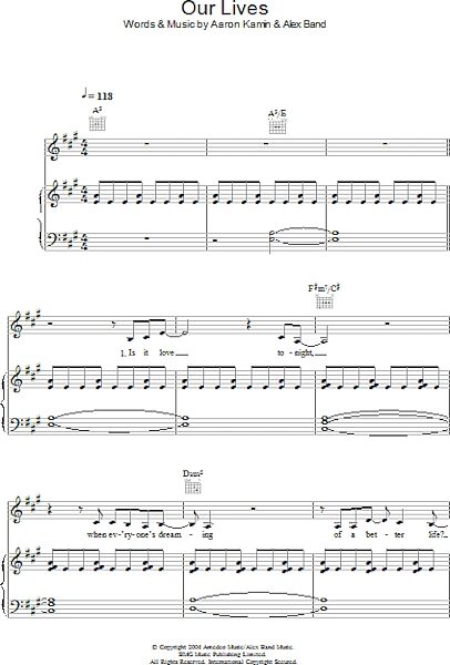 open zoom image for Our Lives - Piano/Vocal/Guitar, New, Main