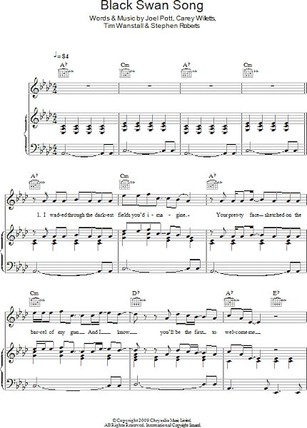 open zoom image for Black Swan Song - Piano/Vocal/Guitar, New, Main