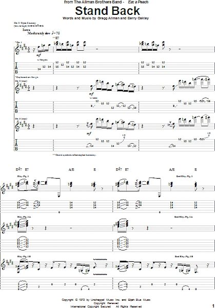 open zoom image for Stand Back - Guitar TAB, New, Main