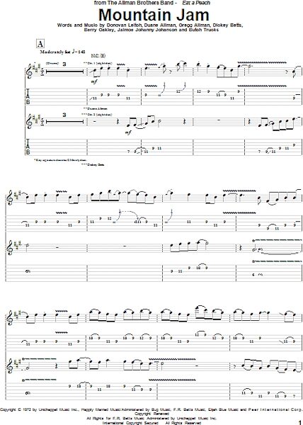 open zoom image for Mountain Jam - Guitar TAB, New, Main