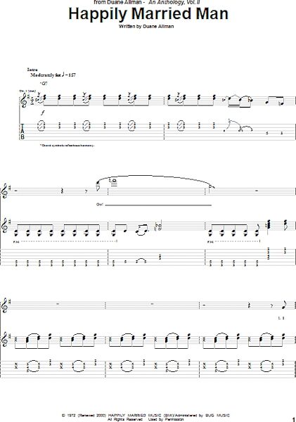 open zoom image for Happily Married Man - Guitar TAB, New, Main