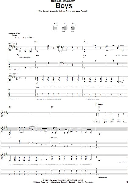 open zoom image for Boys - Guitar TAB, New, Main