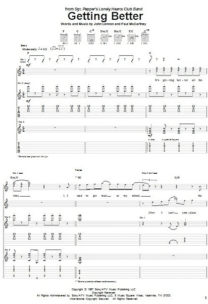 open zoom image for Getting Better - Guitar TAB, New, Main