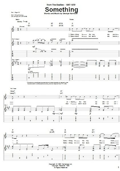 open zoom image for Something - Guitar TAB, New, Main