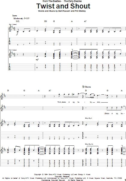 open zoom image for Twist And Shout - Guitar TAB, New, Main