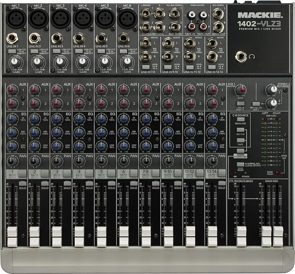 open zoom image for Mackie 1402-VLZ3 14-Channel Mixer, Top