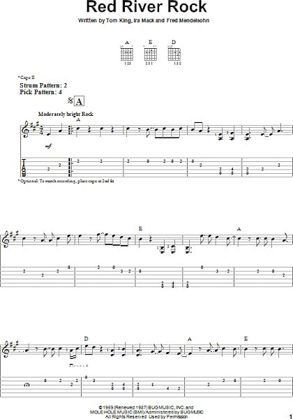 open zoom image for Red River Rock - Easy Guitar with TAB, New, Main