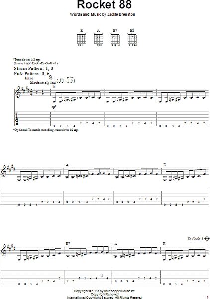 open zoom image for Rocket 88 - Easy Guitar with TAB, New, Main