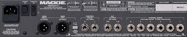 open zoom image for Mackie 1402-VLZ Pro 14-Channel Mixer, Rear Panel