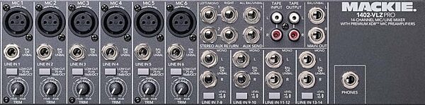 open zoom image for Mackie 1402-VLZ Pro 14-Channel Mixer, Input Output