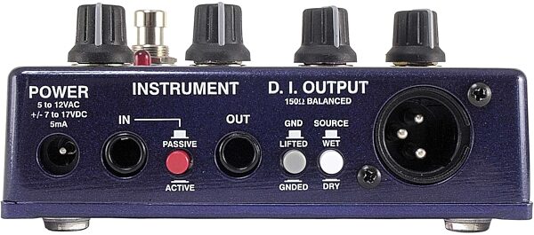 open zoom image for Aphex 1402 Bass Guitar Exciter Pedal with DI, Rear