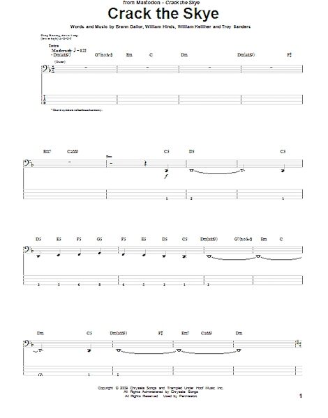 open zoom image for Crack The Skye - Bass Tab, New, Main