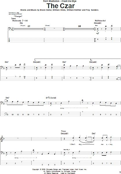 open zoom image for The Czar - Bass Tab, New, Main