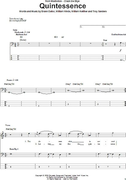 open zoom image for Quintessence - Bass Tab, New, Main