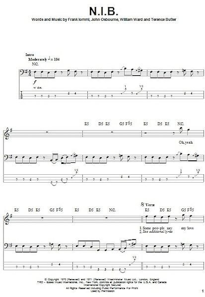 open zoom image for N.I.B. - Bass Tab, New, Main