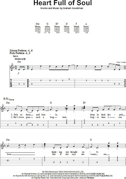 open zoom image for Heart Full Of Soul - Easy Guitar with TAB, New, Main