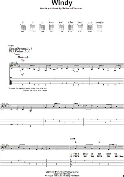 open zoom image for Windy - Easy Guitar with TAB, New, Main