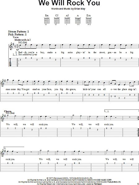 open zoom image for We Will Rock You - Easy Guitar with TAB, New, Main