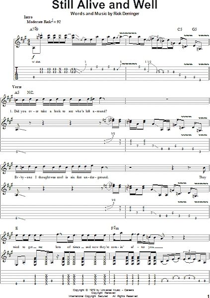 open zoom image for Still Alive And Well - Guitar Tab Play-Along, New, Main