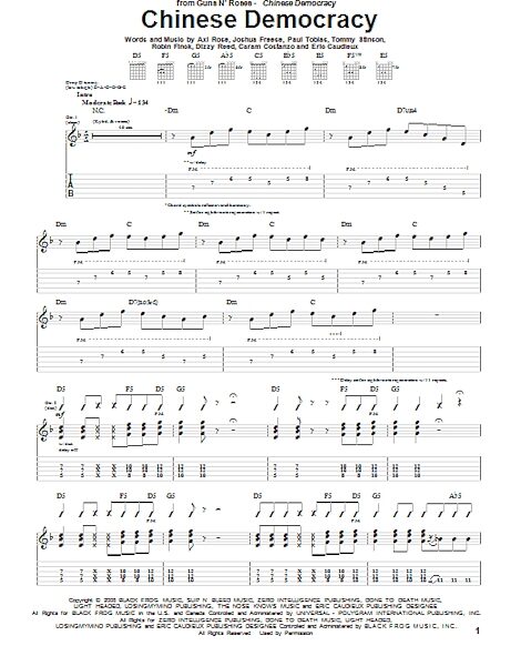 open zoom image for Chinese Democracy - Guitar TAB, New, Main