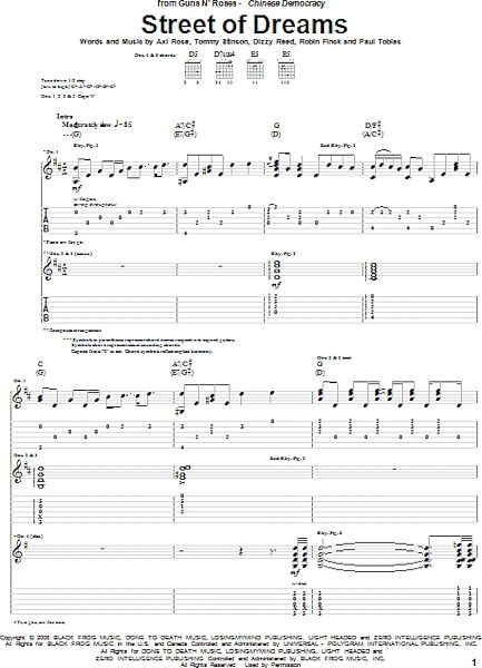 open zoom image for Street Of Dreams - Guitar TAB, New, Main