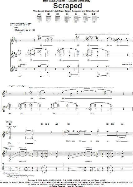 open zoom image for Scraped - Guitar TAB, New, Main