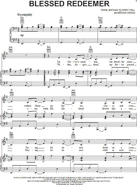 open zoom image for Blessed Redeemer - Piano/Vocal/Guitar, New, Main